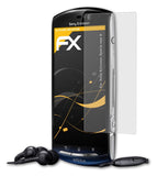 atFoliX Panzerfolie kompatibel mit Sony-Ericsson Xperia neo V, entspiegelnde und stoßdämpfende FX Schutzfolie (3X)