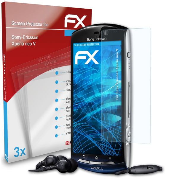 atFoliX FX-Clear Schutzfolie für Sony-Ericsson Xperia neo V
