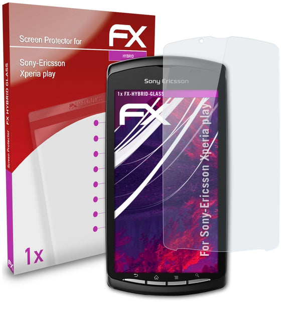 atFoliX FX-Hybrid-Glass Panzerglasfolie für Sony-Ericsson Xperia play