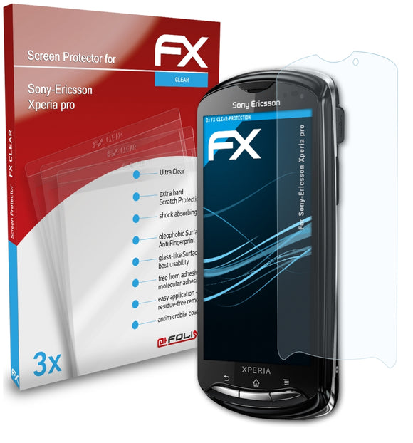 atFoliX FX-Clear Schutzfolie für Sony-Ericsson Xperia pro