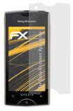 Panzerfolie atFoliX kompatibel mit Sony-Ericsson Xperia ray, entspiegelnde und stoßdämpfende FX (3X)