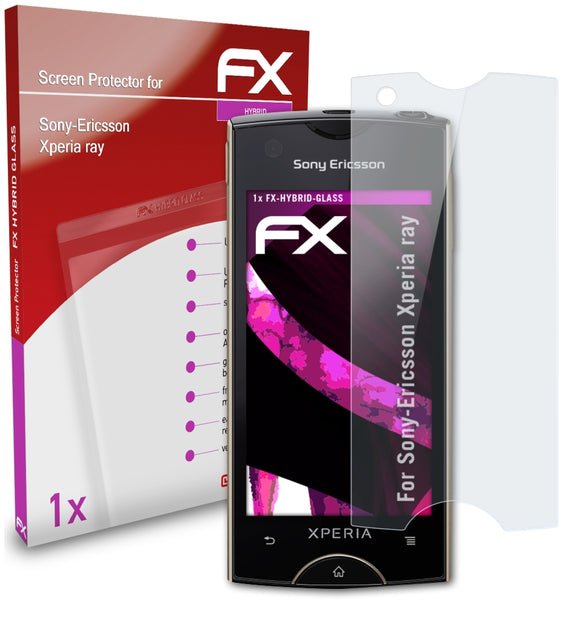 atFoliX FX-Hybrid-Glass Panzerglasfolie für Sony-Ericsson Xperia ray