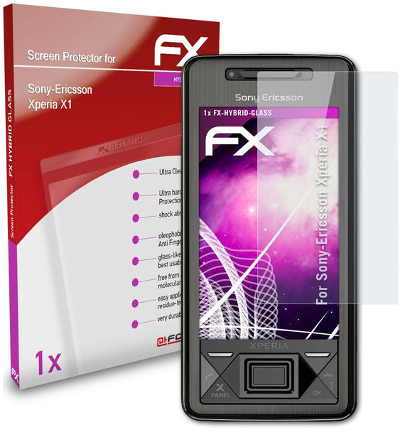 atFoliX FX-Hybrid-Glass Panzerglasfolie für Sony-Ericsson Xperia X1