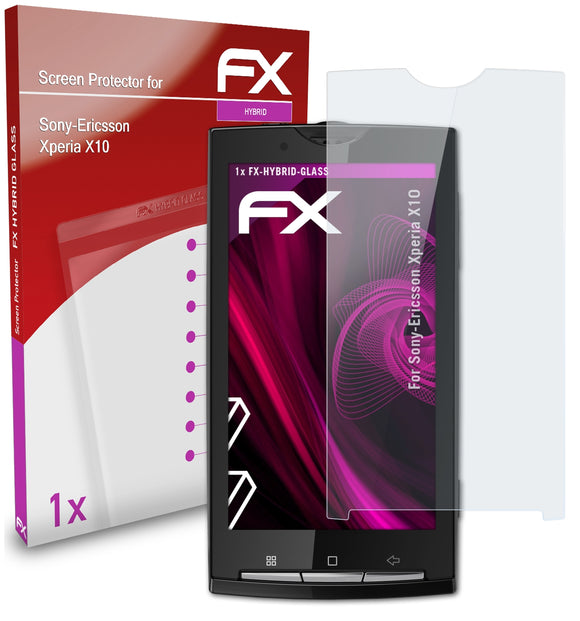 atFoliX FX-Hybrid-Glass Panzerglasfolie für Sony-Ericsson Xperia X10