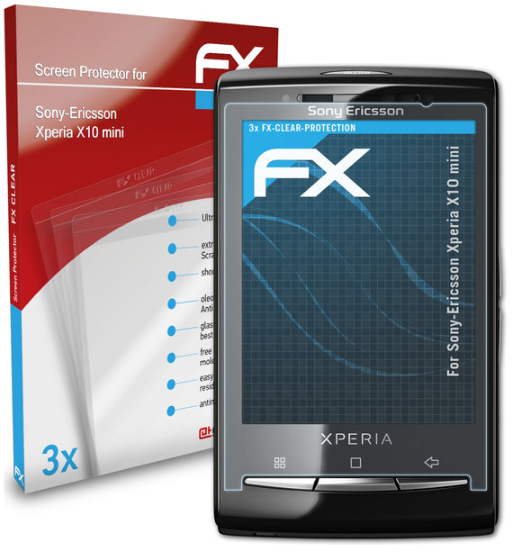 atFoliX FX-Clear Schutzfolie für Sony-Ericsson Xperia X10 mini