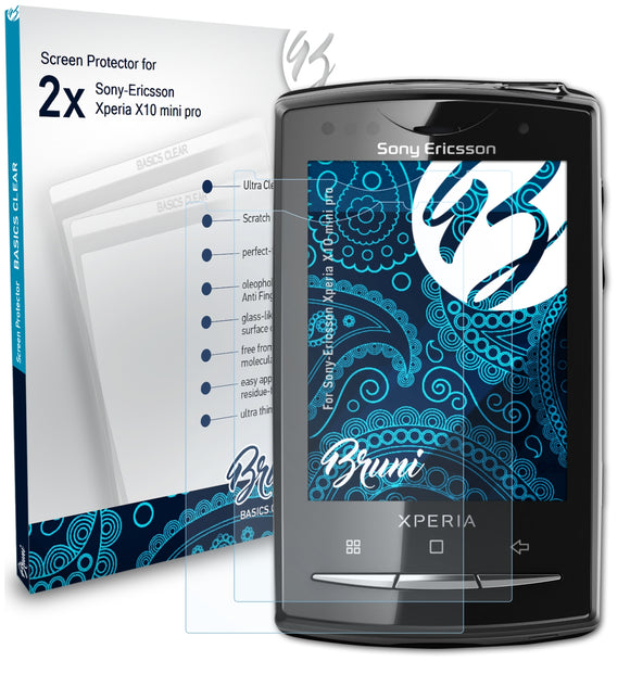 Bruni Basics-Clear Displayschutzfolie für Sony-Ericsson Xperia X10 mini pro