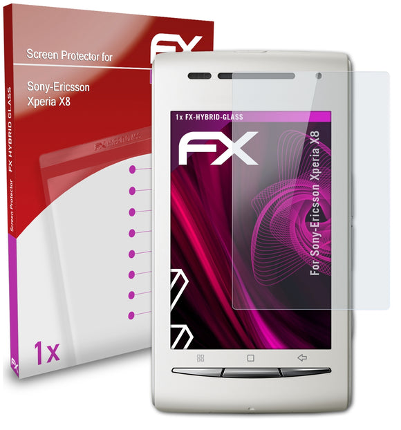 atFoliX FX-Hybrid-Glass Panzerglasfolie für Sony-Ericsson Xperia X8