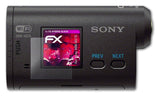 atFoliX Glasfolie kompatibel mit Sony HDR-AS15, 9H Hybrid-Glass FX Panzerfolie