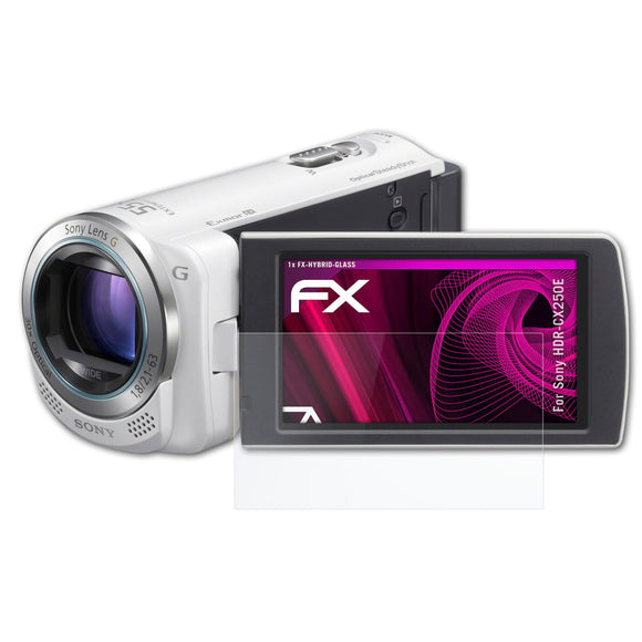 atFoliX FX-Hybrid-Glass Panzerglasfolie für Sony HDR-CX250E