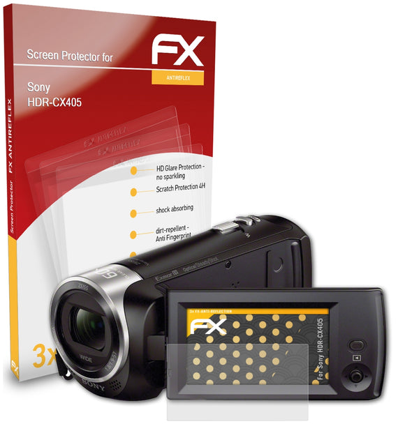 atFoliX FX-Antireflex Displayschutzfolie für Sony HDR-CX405