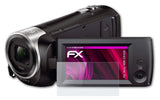 Glasfolie atFoliX kompatibel mit Sony HDR-CX405, 9H Hybrid-Glass FX