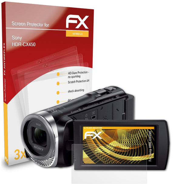 atFoliX FX-Antireflex Displayschutzfolie für Sony HDR-CX450