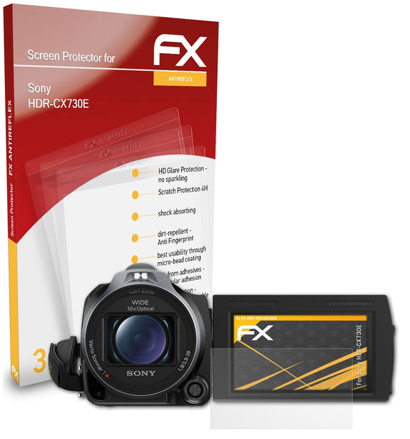 atFoliX FX-Antireflex Displayschutzfolie für Sony HDR-CX730E