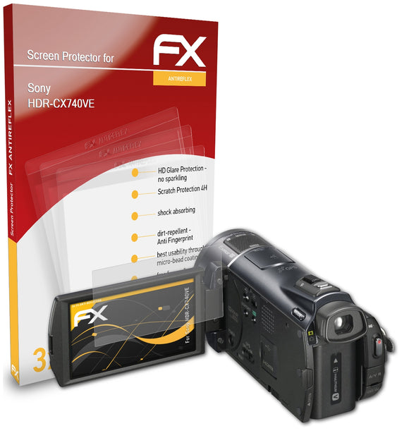 atFoliX FX-Antireflex Displayschutzfolie für Sony HDR-CX740VE