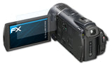 atFoliX Schutzfolie kompatibel mit Sony HDR-CX740VE, ultraklare FX Folie (3X)