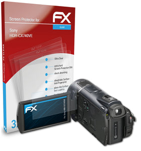 atFoliX FX-Clear Schutzfolie für Sony HDR-CX740VE