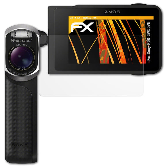 atFoliX FX-Antireflex Displayschutzfolie für Sony HDR-GW55VE