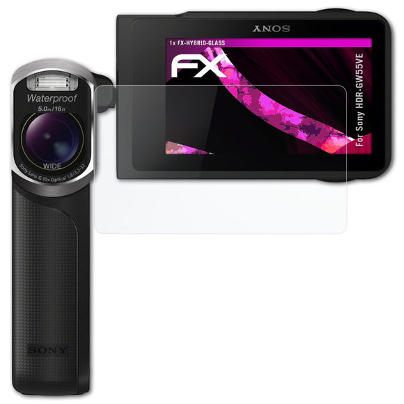 atFoliX FX-Hybrid-Glass Panzerglasfolie für Sony HDR-GW55VE