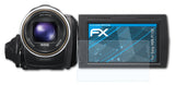 atFoliX Schutzfolie kompatibel mit Sony HDR-PJ10E, ultraklare FX Folie (3X)