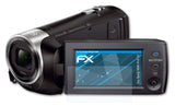 Schutzfolie atFoliX kompatibel mit Sony HDR-PJ410, ultraklare FX (3X)