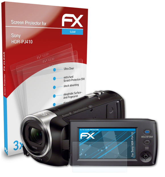 atFoliX FX-Clear Schutzfolie für Sony HDR-PJ410