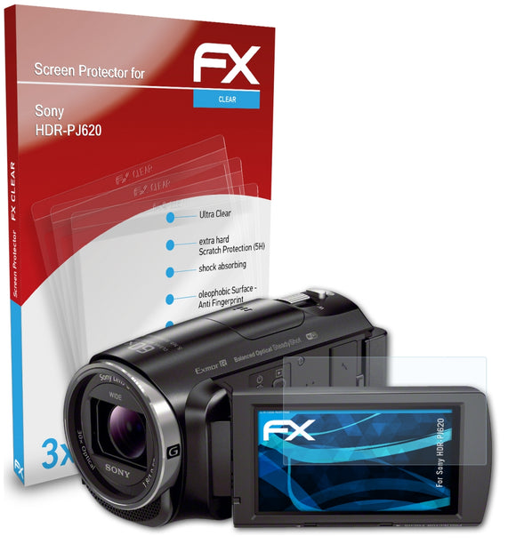 atFoliX FX-Clear Schutzfolie für Sony HDR-PJ620