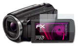 Glasfolie atFoliX kompatibel mit Sony HDR-PJ620, 9H Hybrid-Glass FX