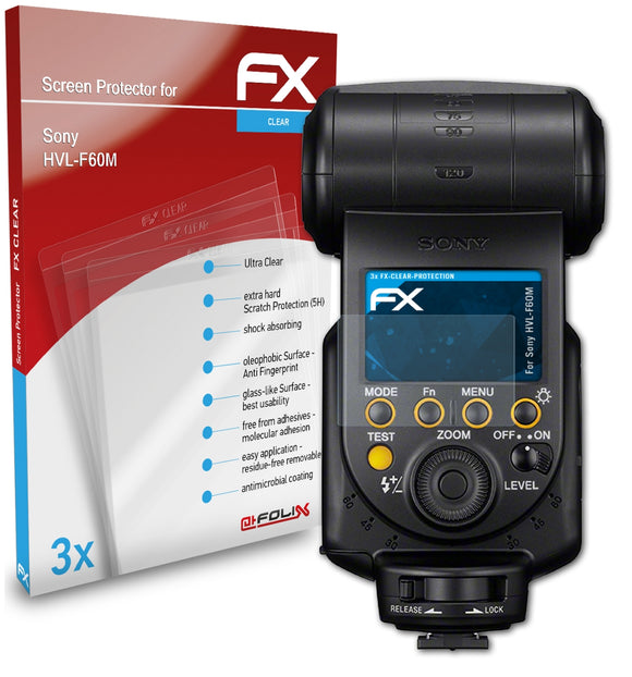 atFoliX FX-Clear Schutzfolie für Sony HVL-F60M