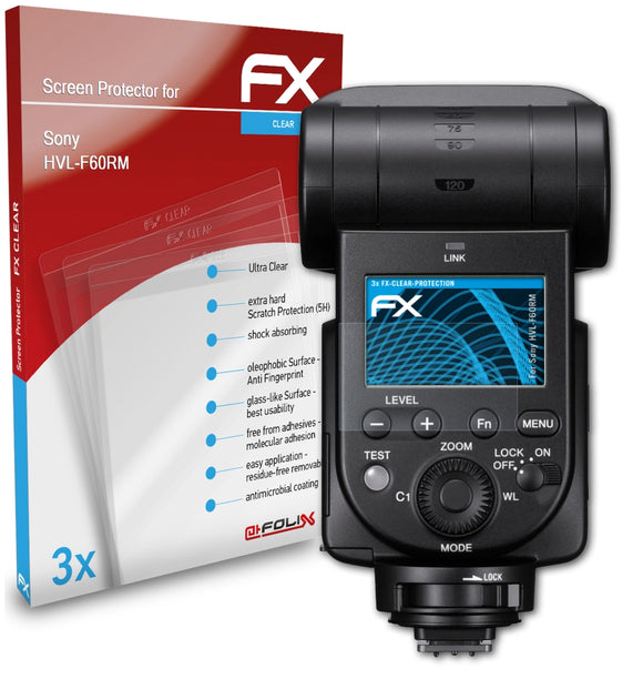 atFoliX FX-Clear Schutzfolie für Sony HVL-F60RM