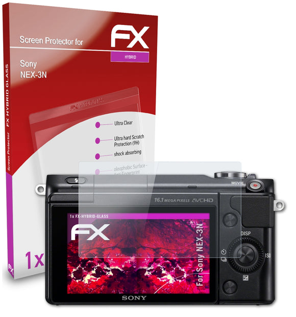 atFoliX FX-Hybrid-Glass Panzerglasfolie für Sony NEX-3N