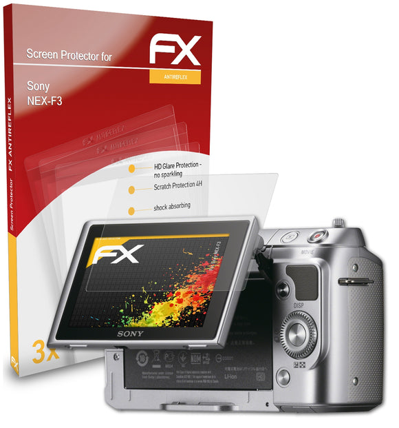 atFoliX FX-Antireflex Displayschutzfolie für Sony NEX-F3