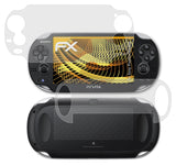 Panzerfolie atFoliX kompatibel mit Sony PlayStation Vita, entspiegelnde und stoßdämpfende FX (3er Set)