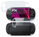 Glasfolie atFoliX kompatibel mit Sony PlayStation Vita, 9H Hybrid-Glass FX (1er Set)