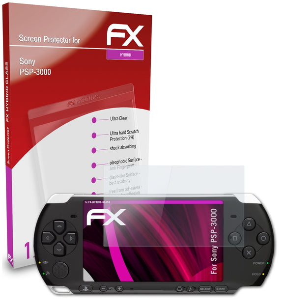 atFoliX FX-Hybrid-Glass Panzerglasfolie für Sony PSP-3000