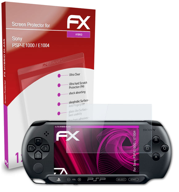 atFoliX FX-Hybrid-Glass Panzerglasfolie für Sony PSP-E1000 / E1004