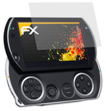 Panzerfolie atFoliX kompatibel mit Sony PSP Go N1000, entspiegelnde und stoßdämpfende FX (3X)