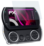 Glasfolie atFoliX kompatibel mit Sony PSP Go N1000, 9H Hybrid-Glass FX