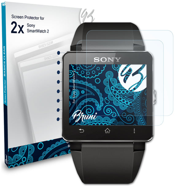 Bruni Basics-Clear Displayschutzfolie für Sony SmartWatch 2