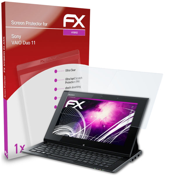 atFoliX FX-Hybrid-Glass Panzerglasfolie für Sony VAIO Duo 11