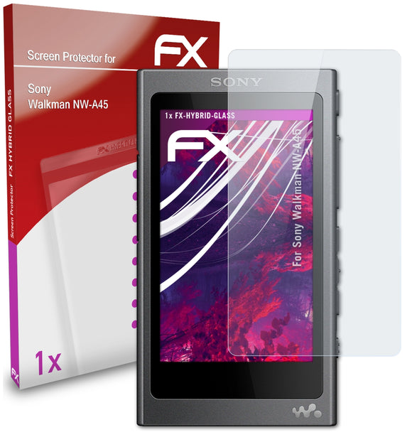 atFoliX FX-Hybrid-Glass Panzerglasfolie für Sony Walkman NW-A45