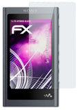 Glasfolie atFoliX kompatibel mit Sony Walkman NW-A50, 9H Hybrid-Glass FX