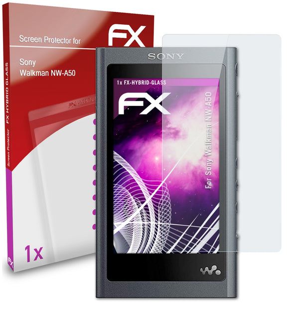 atFoliX FX-Hybrid-Glass Panzerglasfolie für Sony Walkman NW-A50