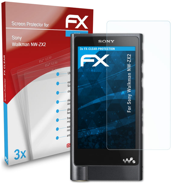 atFoliX FX-Clear Schutzfolie für Sony Walkman NW-ZX2