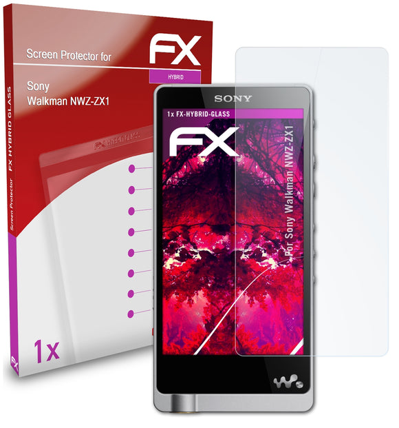 atFoliX FX-Hybrid-Glass Panzerglasfolie für Sony Walkman NWZ-ZX1