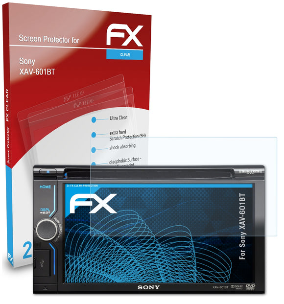atFoliX FX-Clear Schutzfolie für Sony XAV-601BT