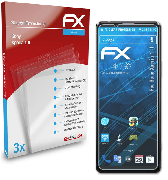 atFoliX FX-Clear Schutzfolie für Sony Xperia 1 II