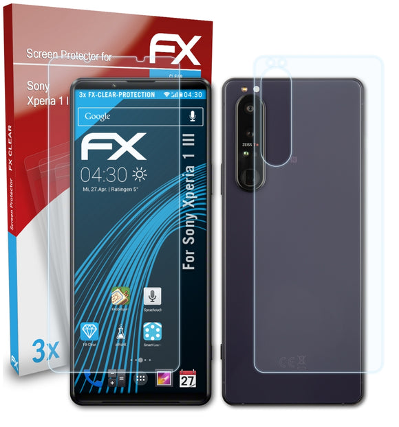 atFoliX FX-Clear Schutzfolie für Sony Xperia 1 III