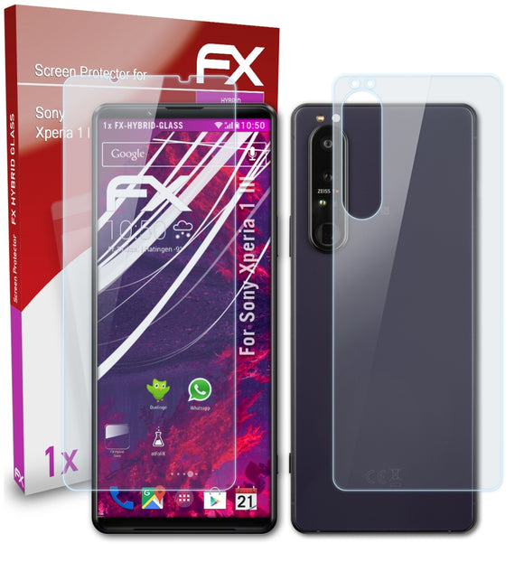 atFoliX FX-Hybrid-Glass Panzerglasfolie für Sony Xperia 1 III