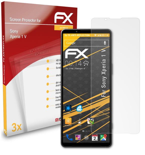 atFoliX FX-Antireflex Displayschutzfolie für Sony Xperia 1 V
