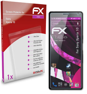 atFoliX FX-Hybrid-Glass Panzerglasfolie für Sony Xperia 10